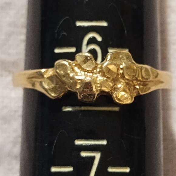 Vintage Nugget Ring Stamped 10k